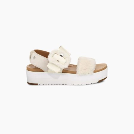 UGG Le Fluff - Sandaler Dame - Rød / Hvite (NO-I363)